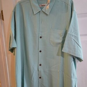 Tommy Bahama NWT Seafoam Silk Button Down Shirt